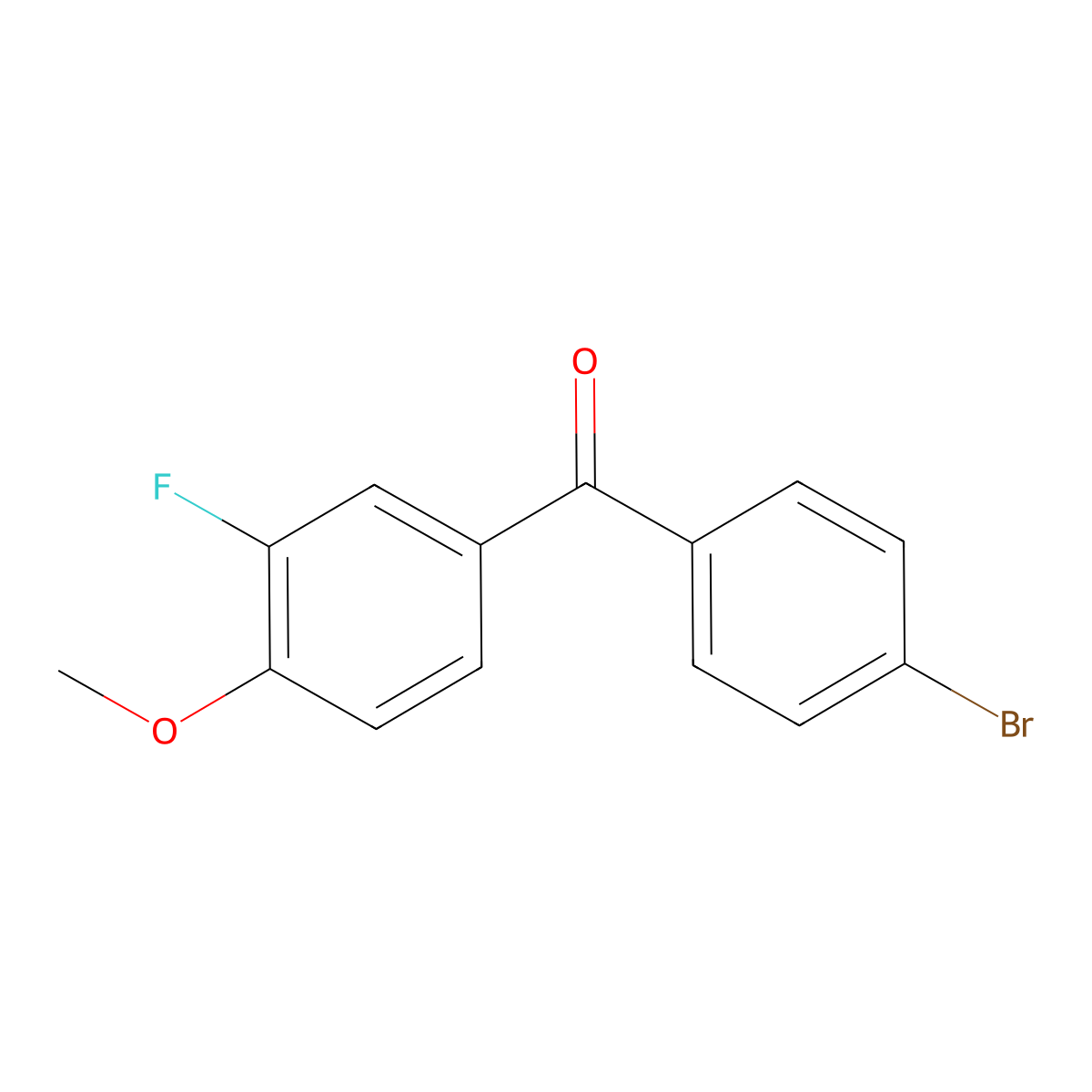 4-Bromo-3'-fluoro-4'-methoxybenzophenone molecular structure, CAS 760192-85-6