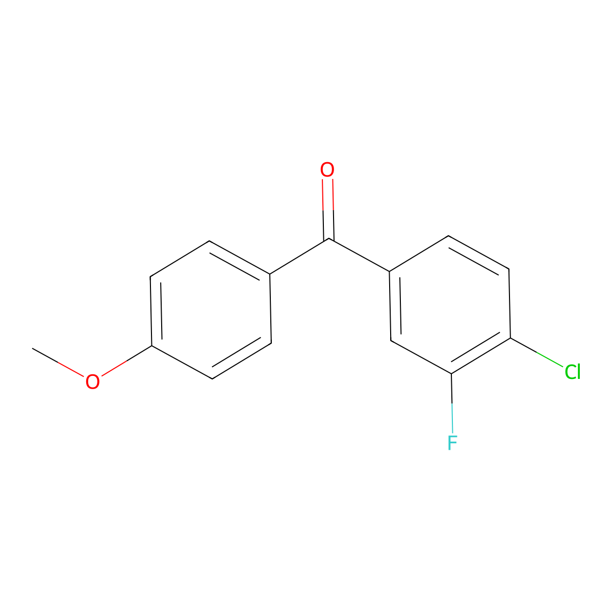 4-Chloro-3-fluoro-4'-methoxybenzophenone molecular structure, CAS 760192-86-7