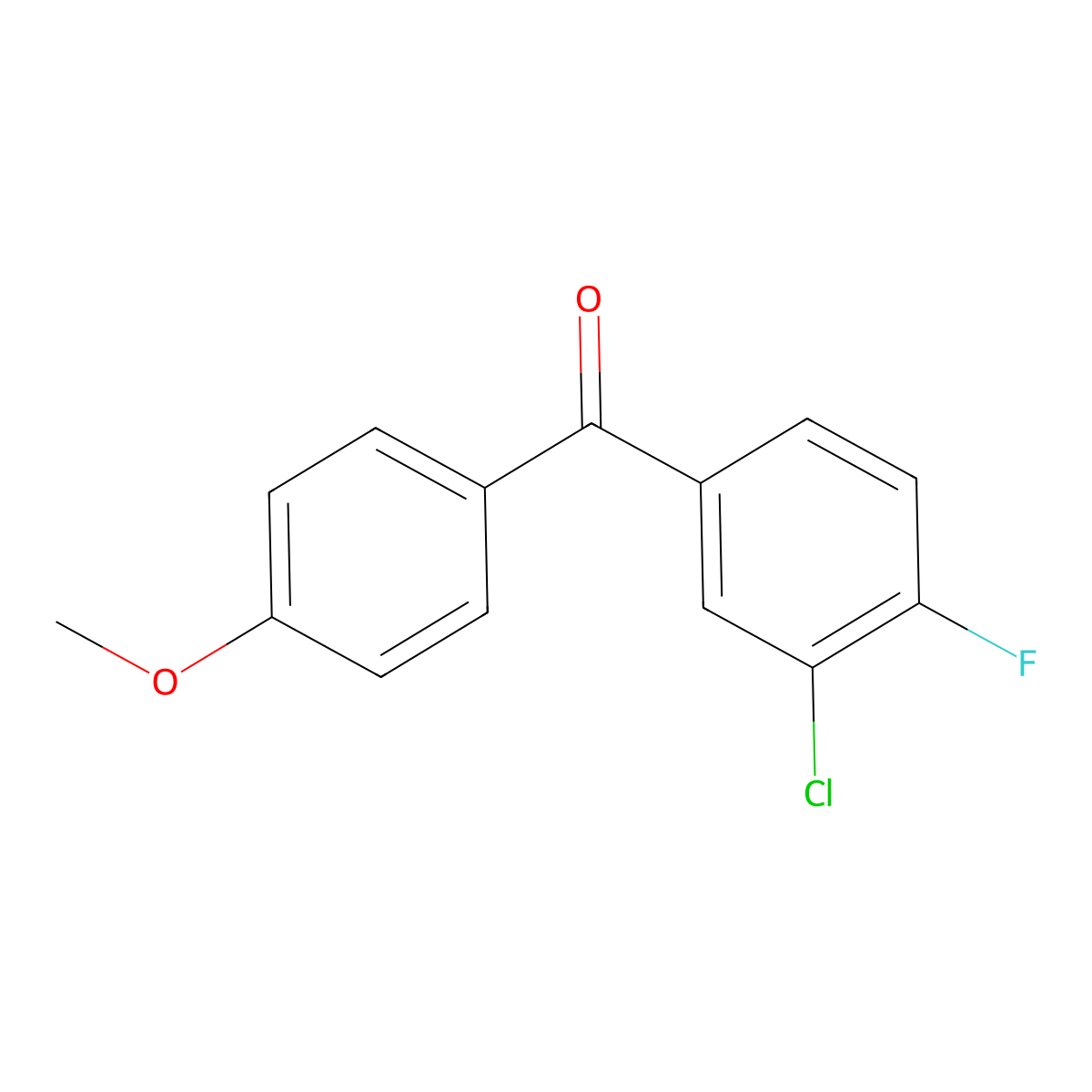3-Chloro-4-fluoro-4'-methoxybenzophenone molecular structure, CAS 760192-87-8