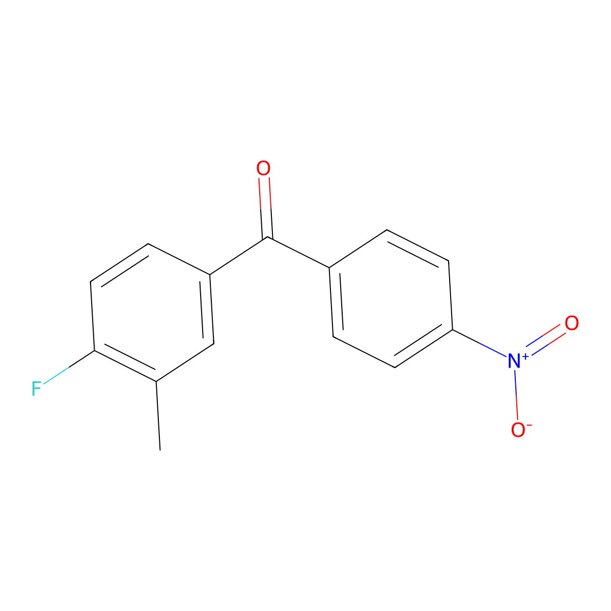 4-Fluoro-3-methyl-4'-nitrobenzophenone molecular structure, CAS 760192-96-9
