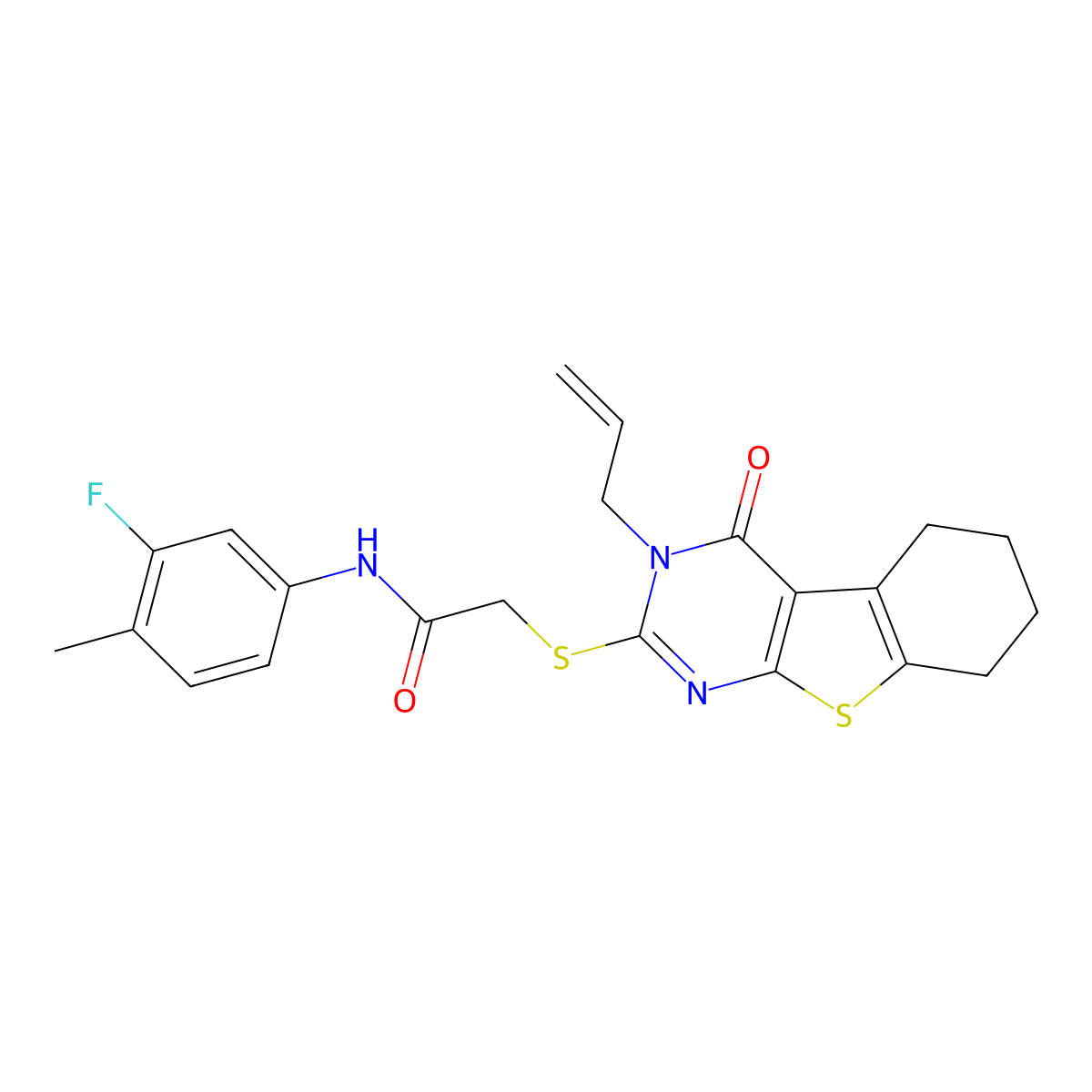 C22H22FN3O2S2 molecular structure, CAS 760196-12-1