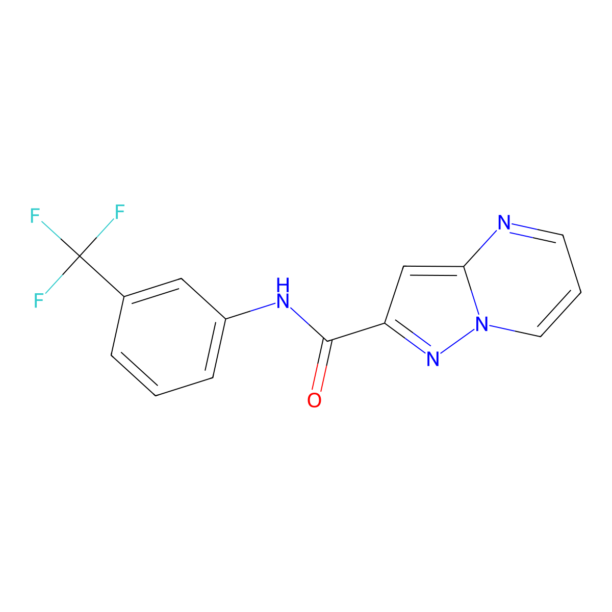 N-[3-(trifluoromethyl)phenyl]pyrazolo[1,5-a]pyrimidine-2-carboxamide molecular structure, CAS 760202-59-3