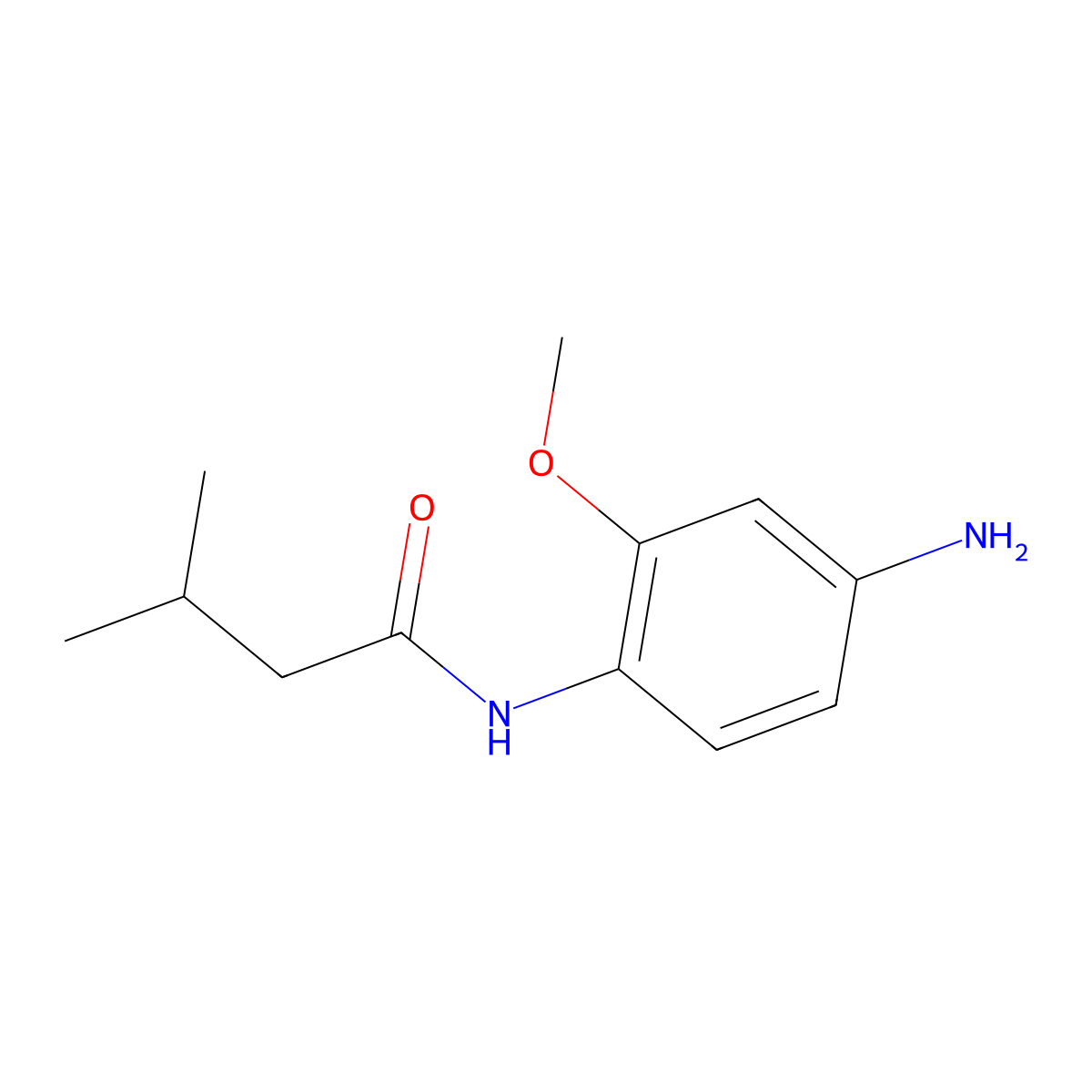 N-(4-amino-2-methoxyphenyl)-3-methylbutanamide molecular structure, CAS 760204-87-3