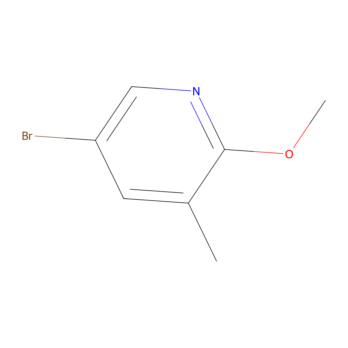 5-Bromo-2-methoxy-3-methylpyridine molecular structure, CAS 760207-87-2