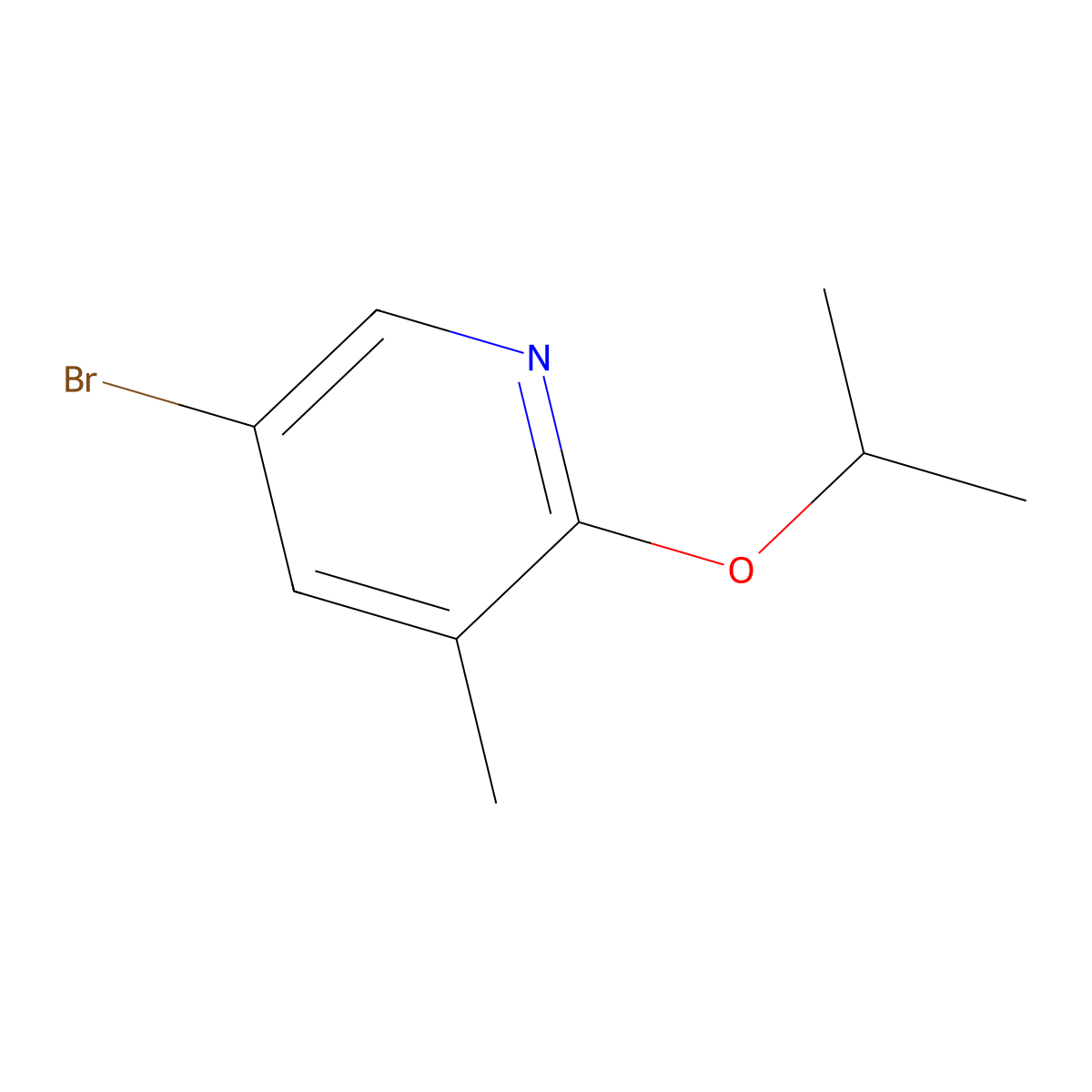 5-Bromo-2-isopropoxy-3-methylpyridine molecular structure, CAS 760207-88-3
