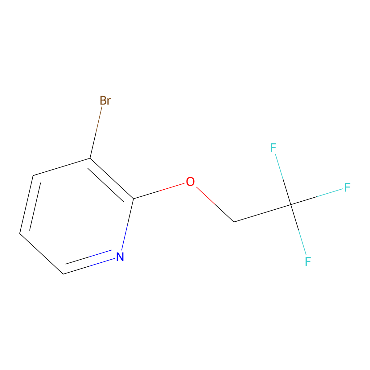 3-Bromo-2-(2,2,2-trifluoroethoxy)pyridine molecular structure, CAS 760207-89-4