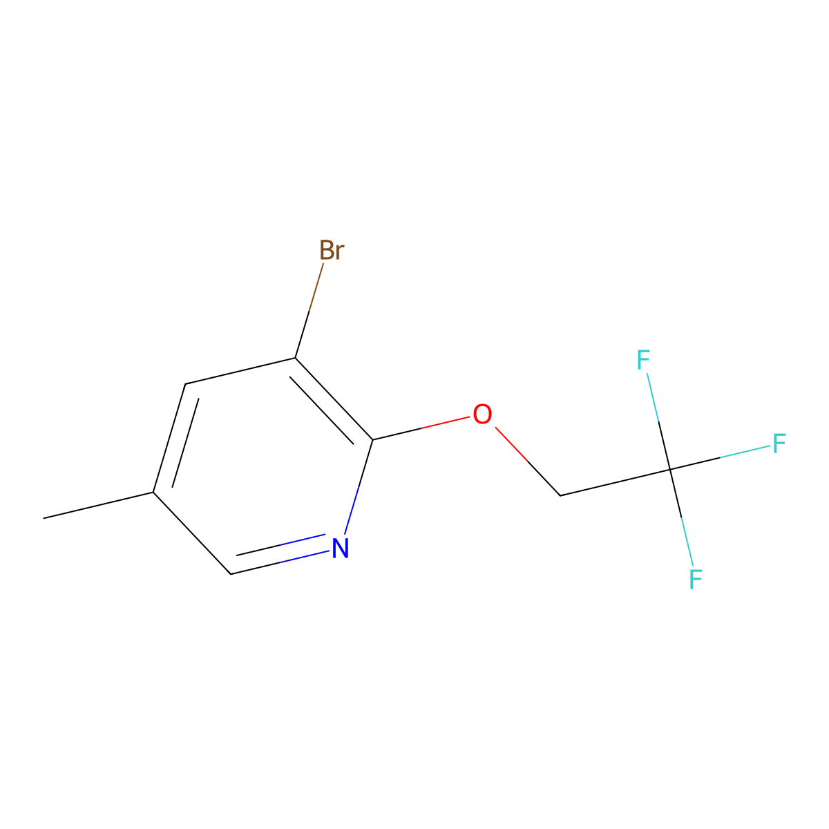 3-Bromo-5-methyl-2-(2,2,2-trifluoroethoxy)pyridine molecular structure, CAS 760207-90-7