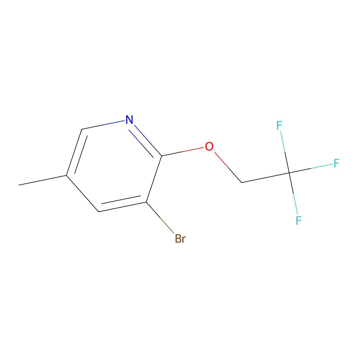 3-Bromo-5-methyl-2-(2,2,2-trifluoroethoxy)pyridine molecular structure, CAS 760207-90-7
