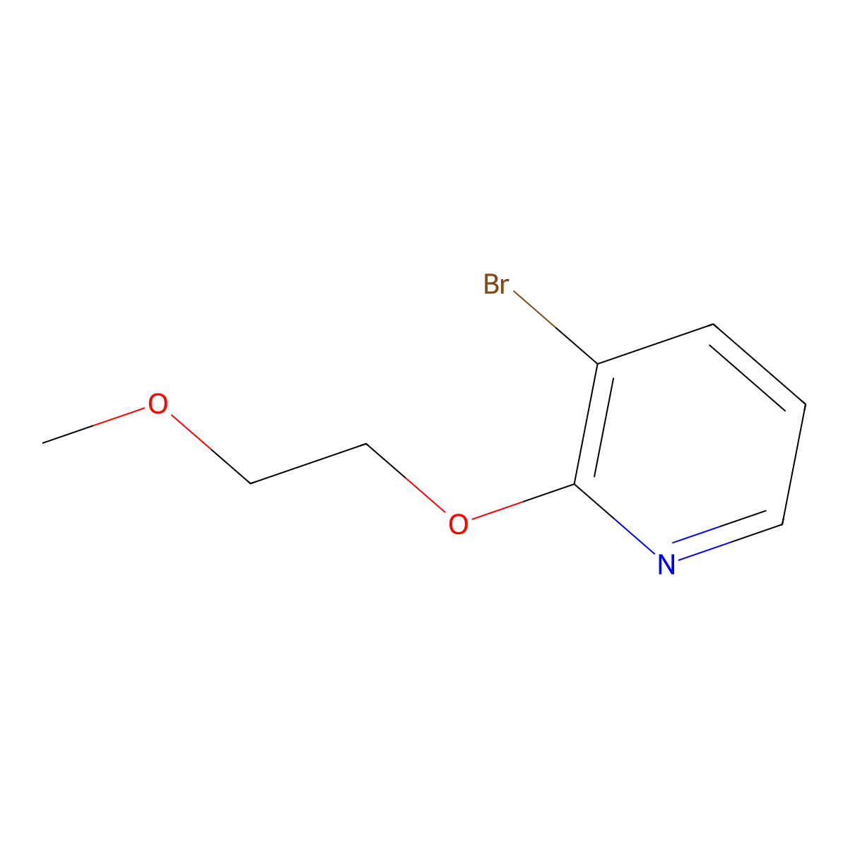 3-Bromo-2-(2-methoxyethoxy)pyridine molecular structure, CAS 760207-91-8