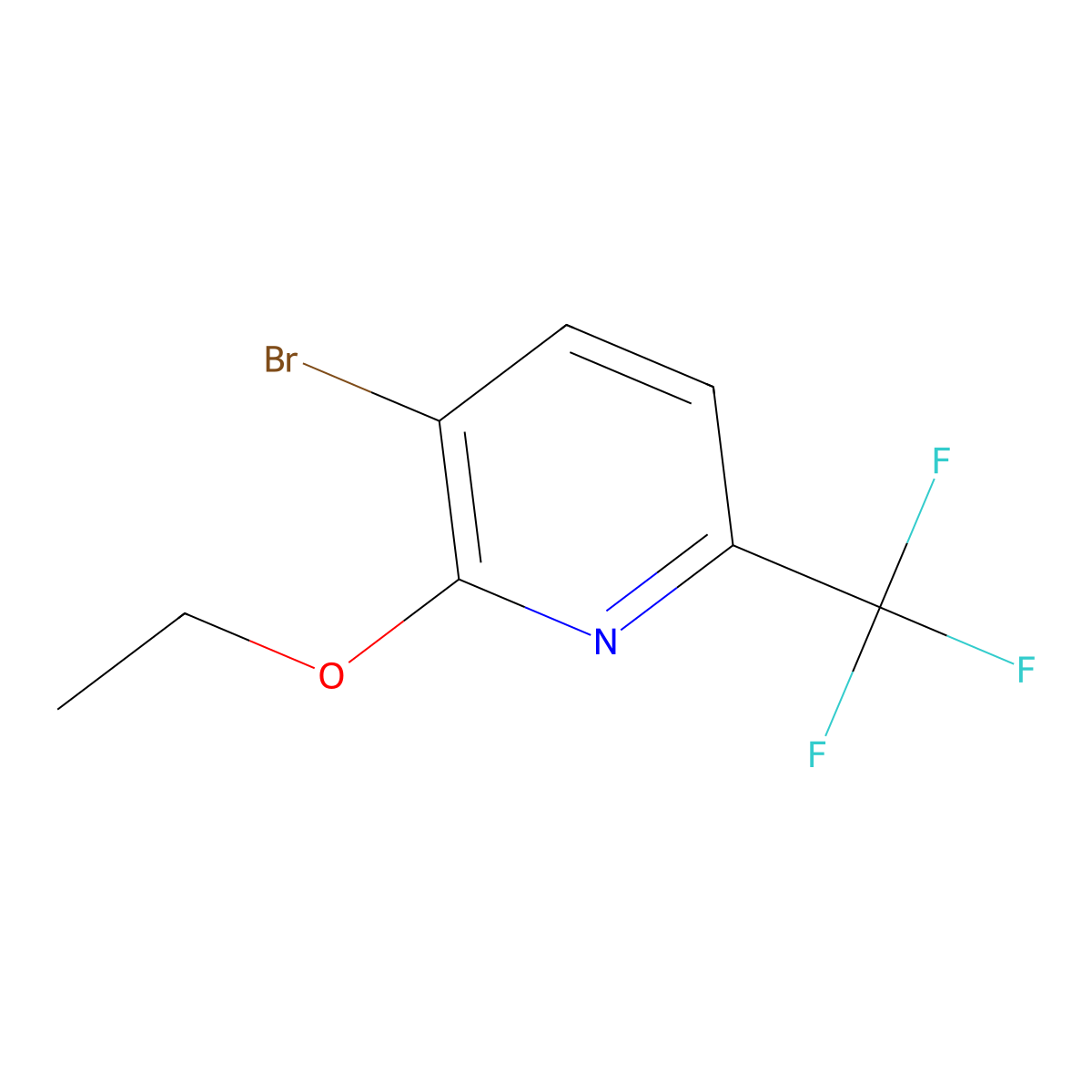 3-Bromo-2-ethoxy-6-(trifluoromethyl)pyridine molecular structure, CAS 760207-93-0