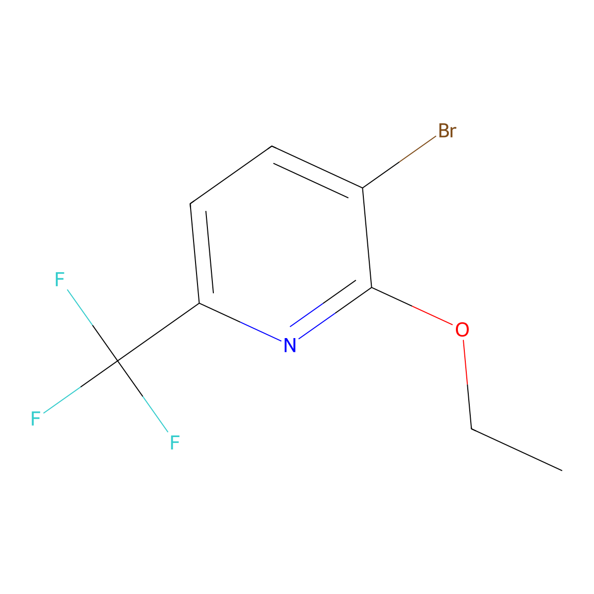 3-Bromo-2-ethoxy-6-(trifluoromethyl)pyridine molecular structure, CAS 760207-93-0