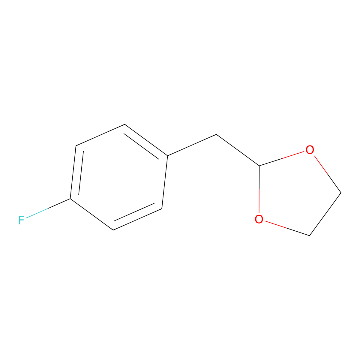4-(1,3-Dioxolan-2-ylmethyl)-1-fluorobenzene molecular structure, CAS 760211-55-0