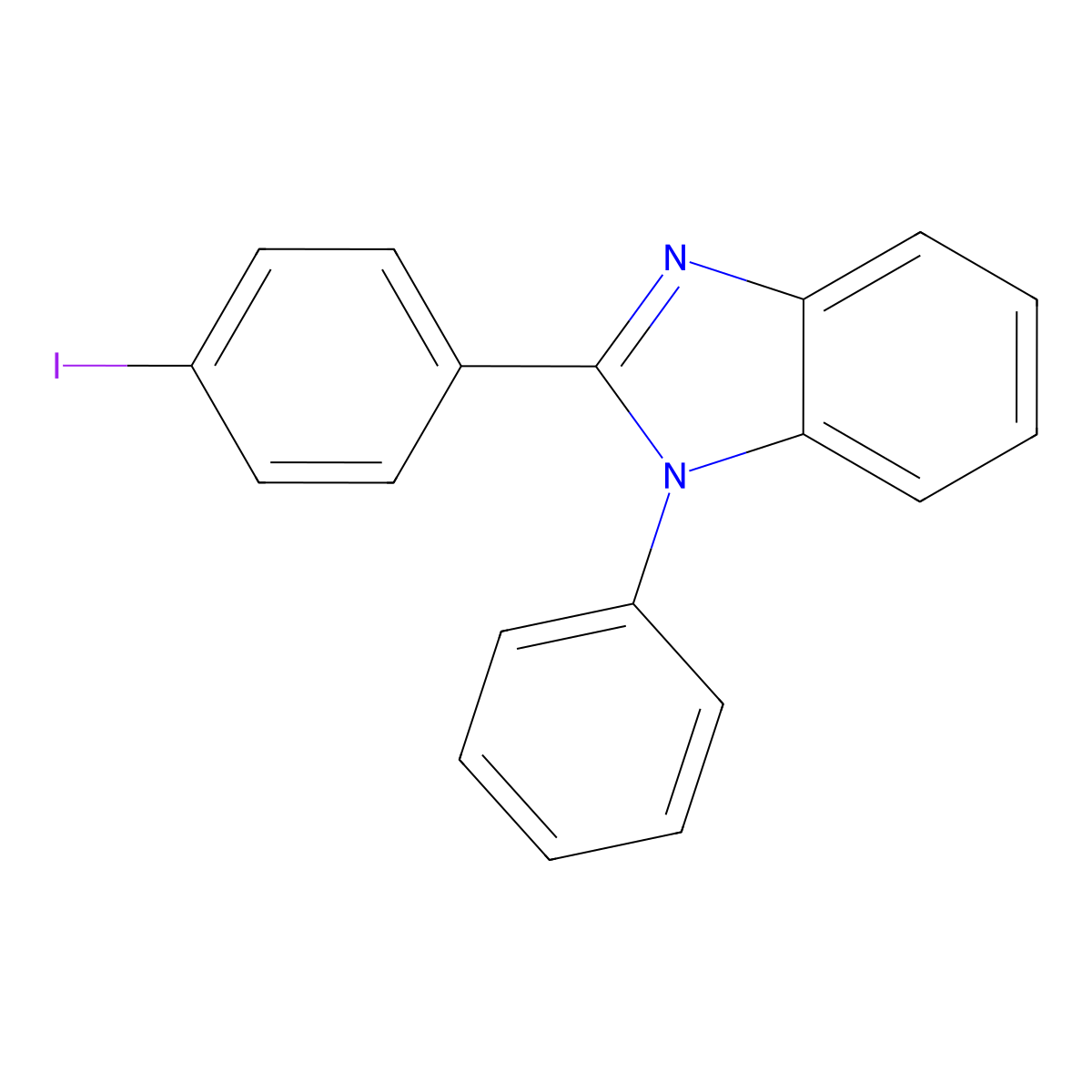 2-(4-iodophenyl)-1-phenyl-1H-benzimidazole molecular structure, CAS 760212-42-8