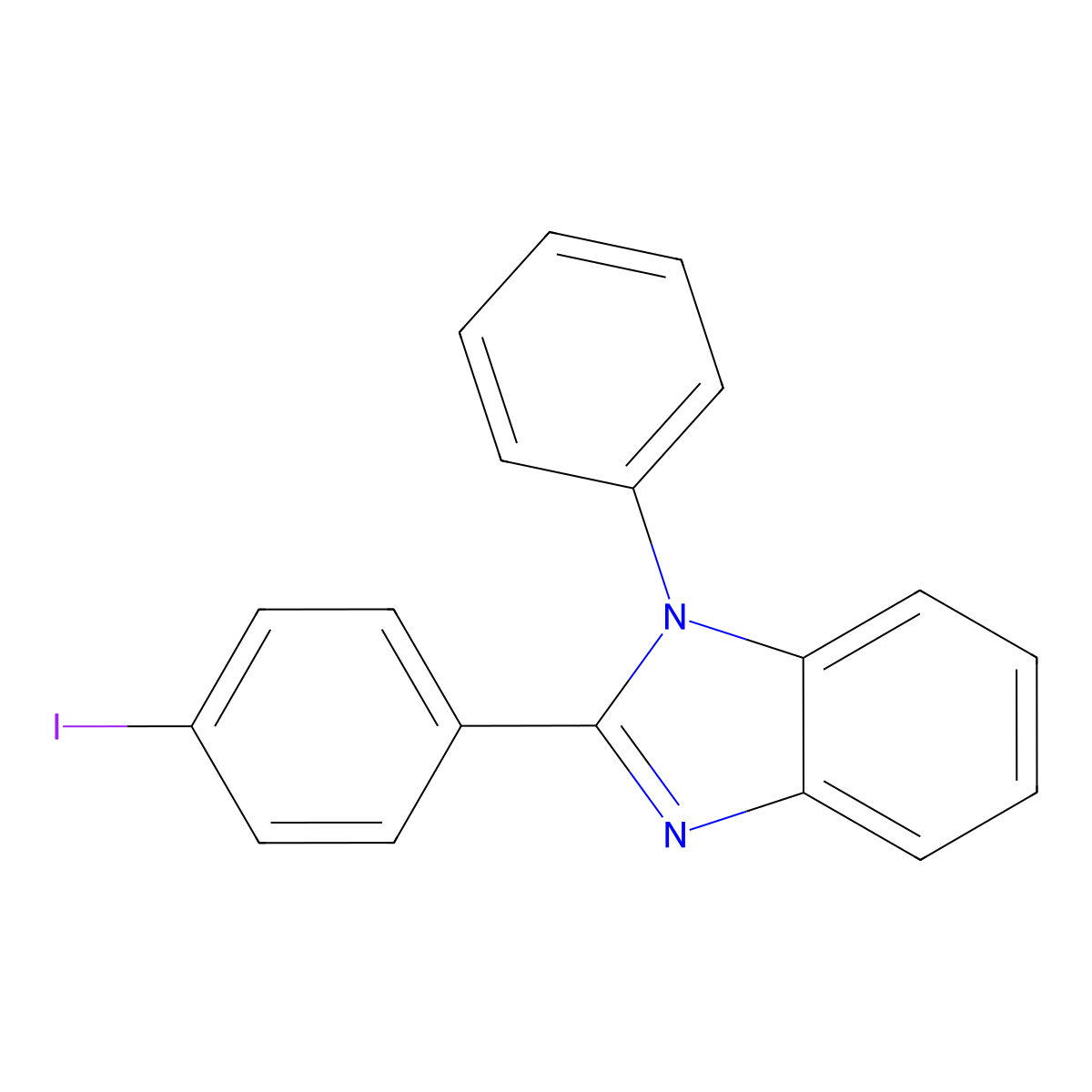 2-(4-iodophenyl)-1-phenyl-1H-benzimidazole molecular structure, CAS 760212-42-8