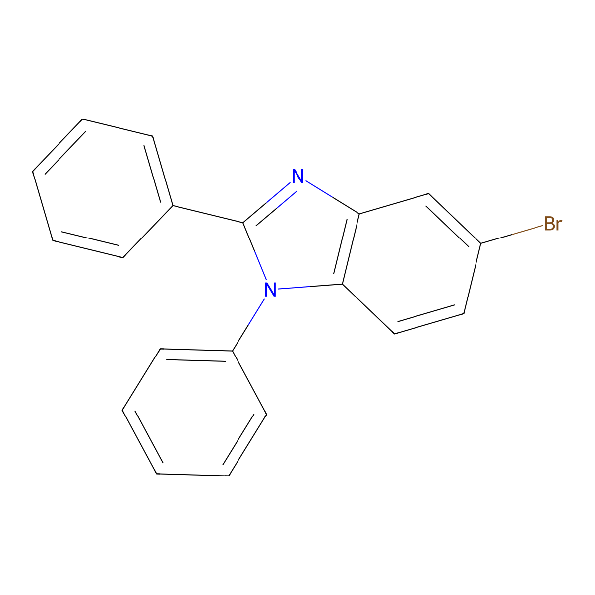 5-bromo-1,2-diphenyl-1H-benzo[d]imidazole molecular structure, CAS 760212-55-3