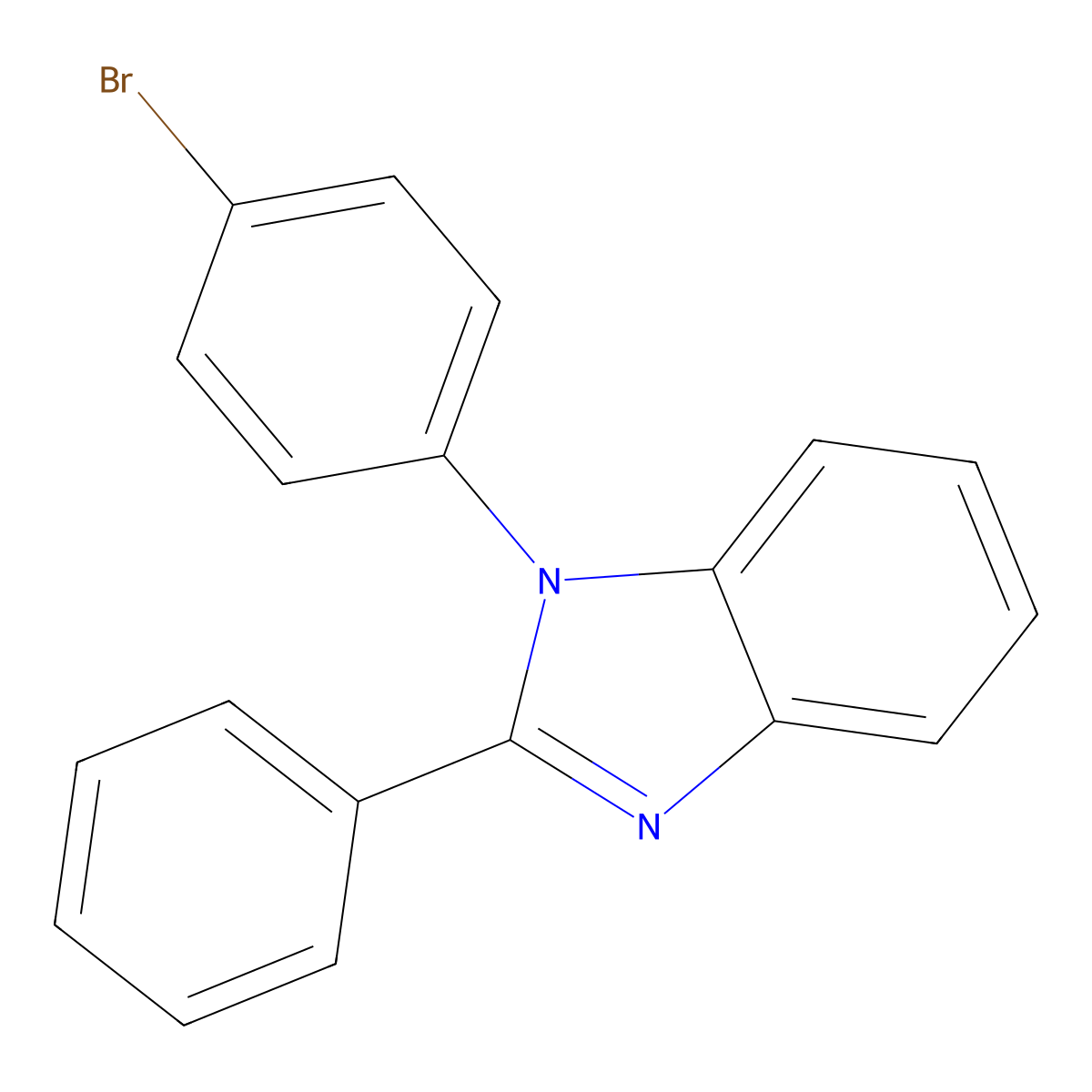 1-(4-Bromophenyl)-2-phenyl-1H-benzimidazole molecular structure, CAS 760212-58-6