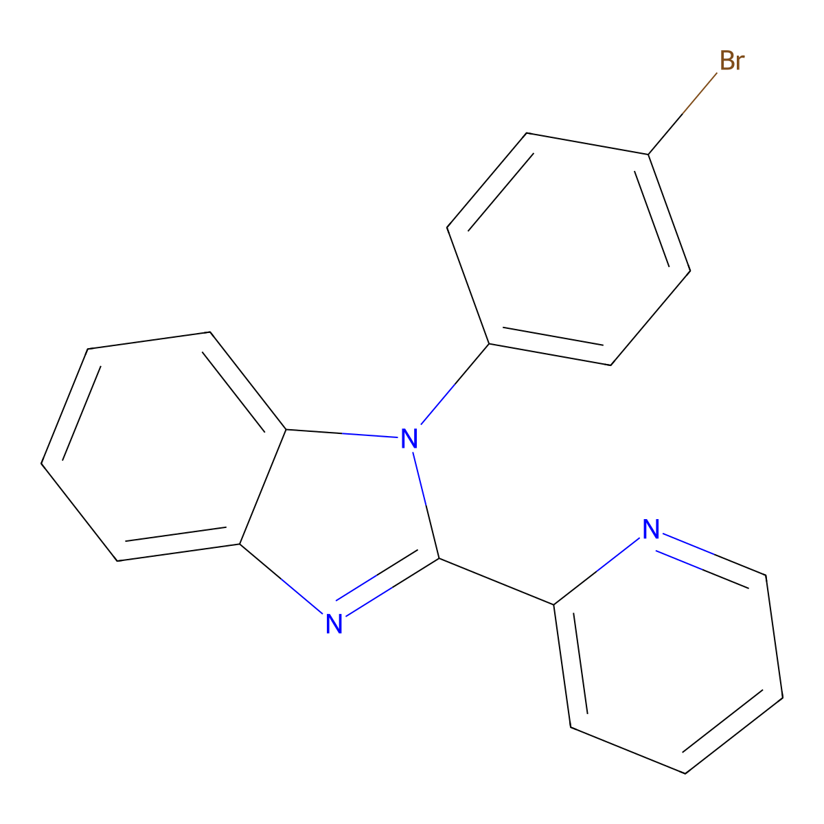 1-(4-Bromophenyl)-2-(pyridin-2-yl)-1H-benzo[d]imidazole molecular structure, CAS 760212-64-4