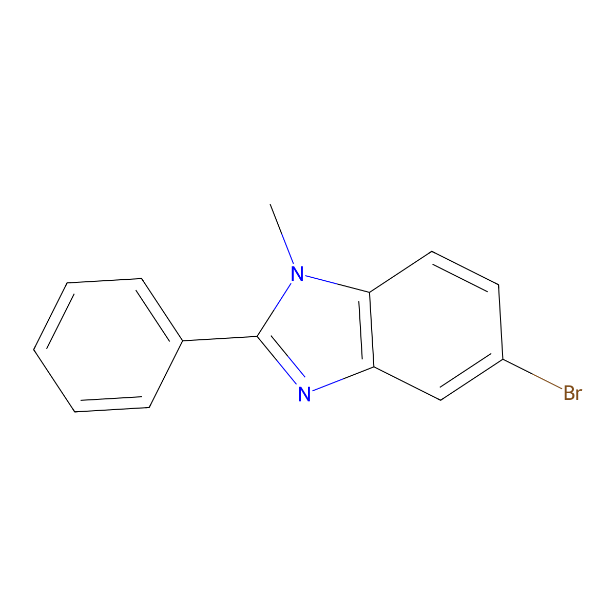 5-Bromo-1-methyl-2-phenyl-1H-benzo[d]imidazole molecular structure, CAS 760212-73-5