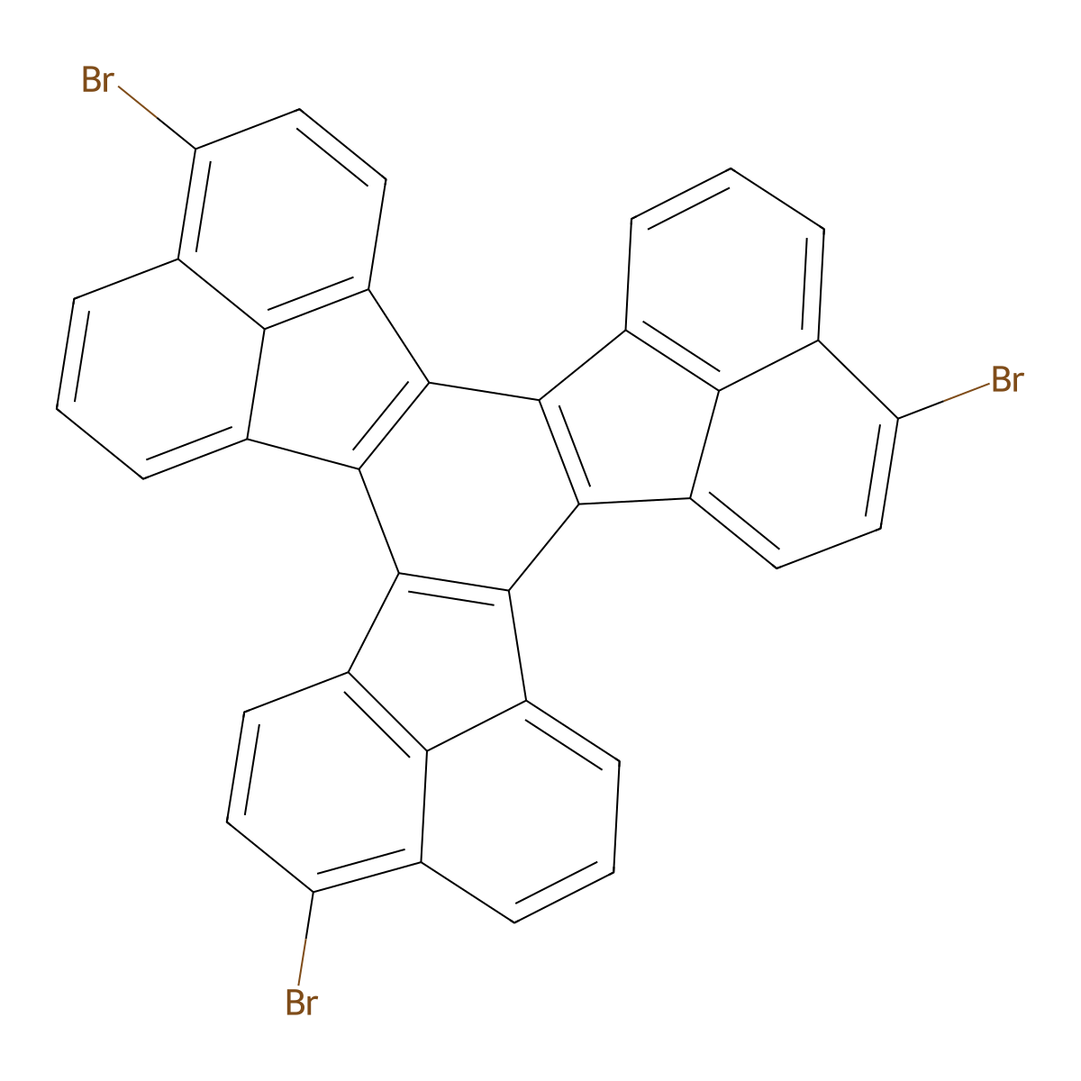 1,7,13-Tribromodiacenaphtho[1,2-J:1',2'-L]fluoranthene molecular structure, CAS 76025-53-1