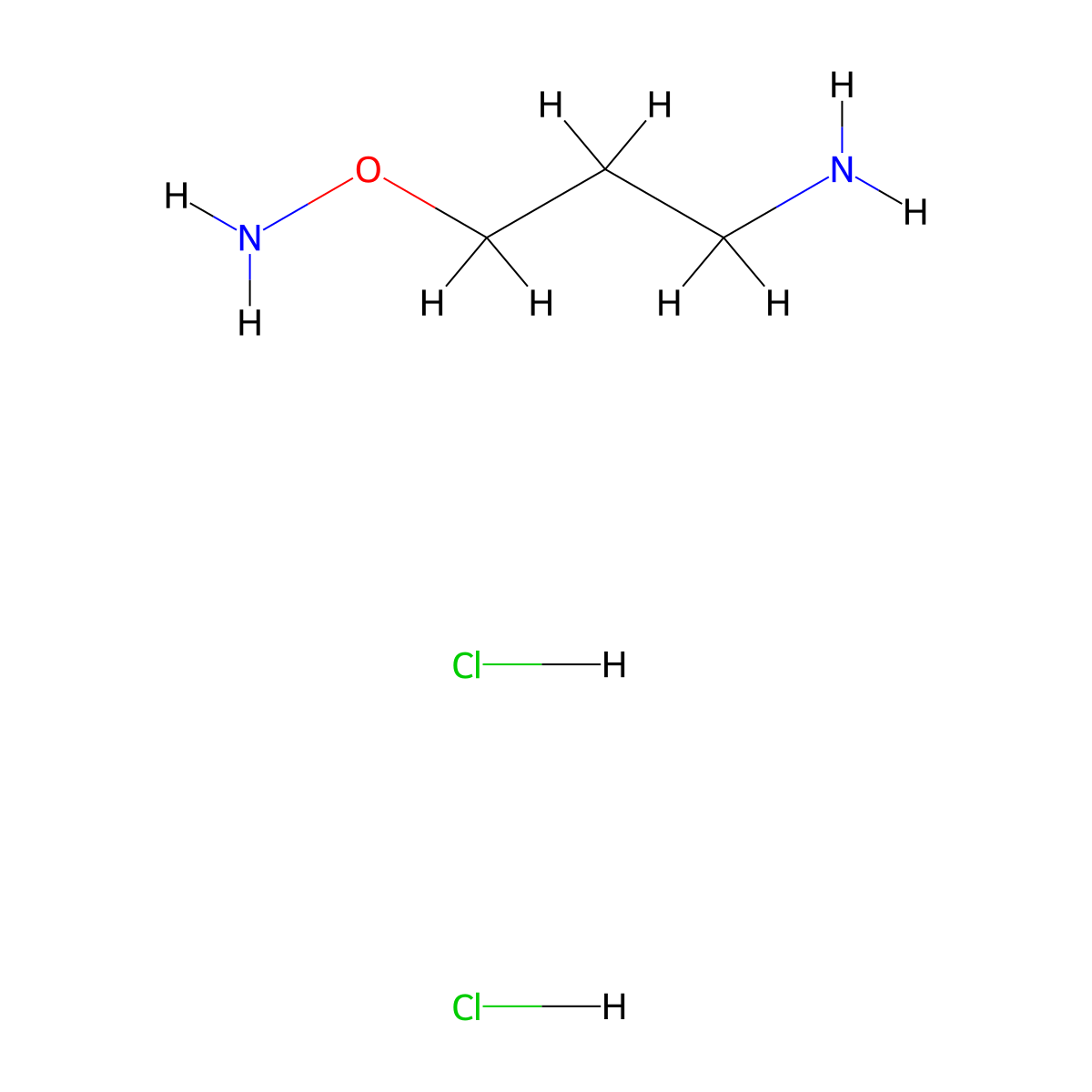 3-(Aminooxy)-1-propanamine dihydrochloride molecular structure, CAS 76028-89-2