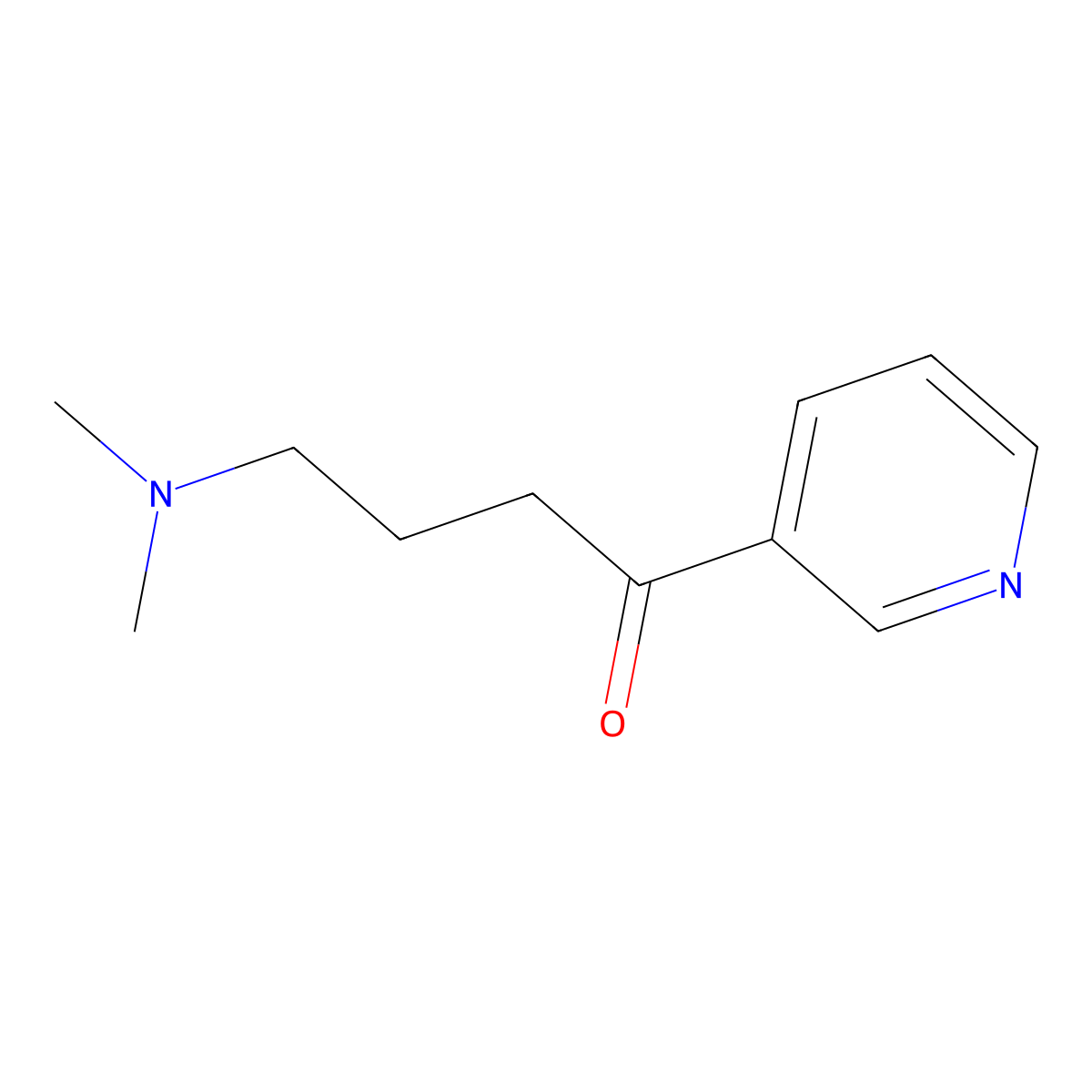 4-(Dimethylamino)-1-(pyridin-3-yl)butan-1-one molecular structure, CAS 76030-53-0
