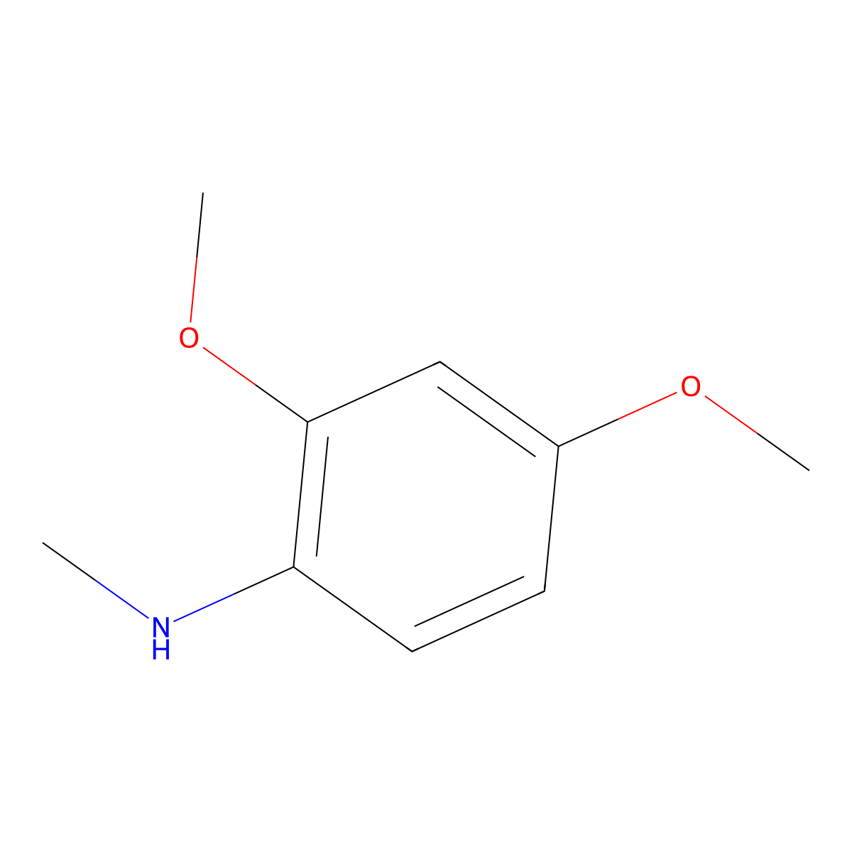 2,4-Dimethoxy-N-methylbenzenamine molecular structure, CAS 76030-55-2