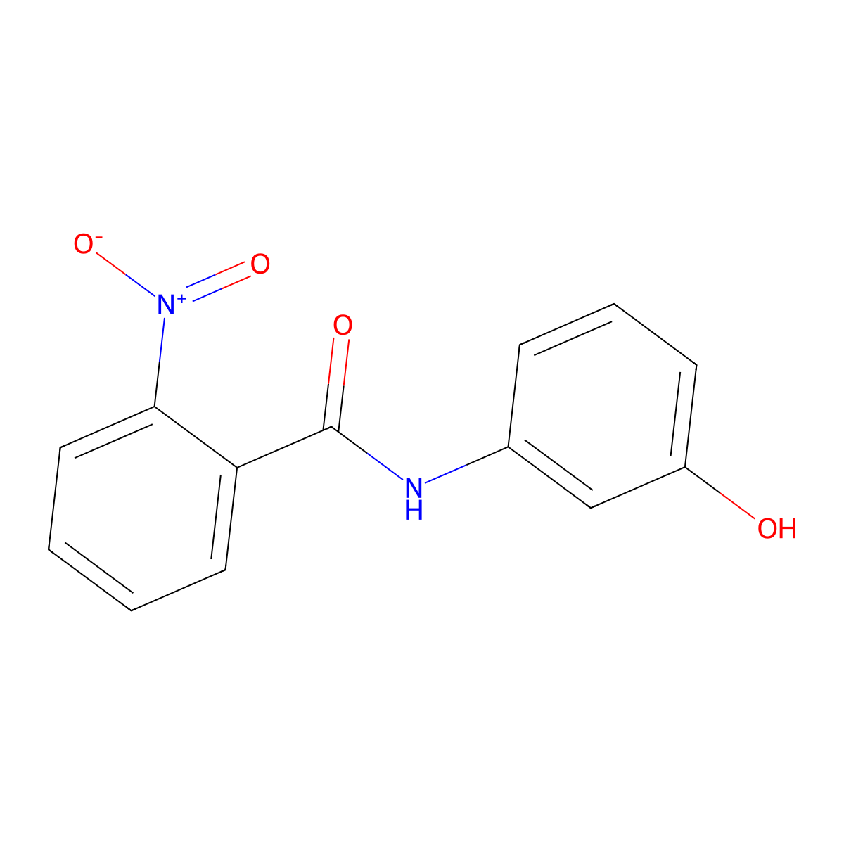 N-(3-hydroxyphenyl)-2-nitrobenzamide molecular structure, CAS 76039-60-6