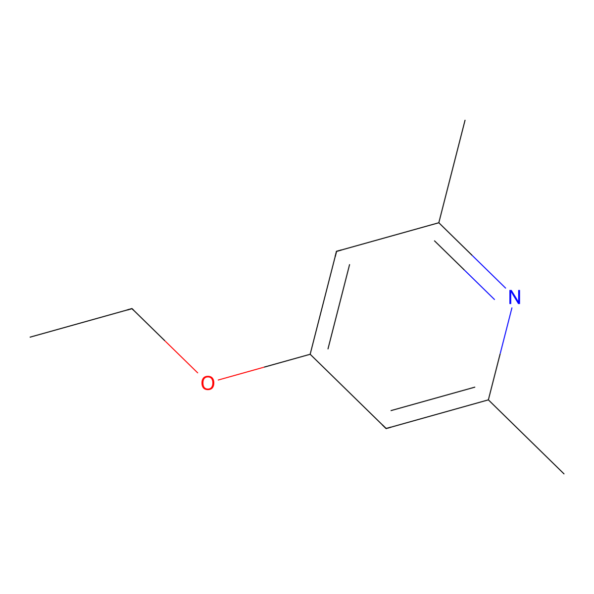4-Ethoxy-2,6-dimethylpyridine molecular structure, CAS 76039-78-6