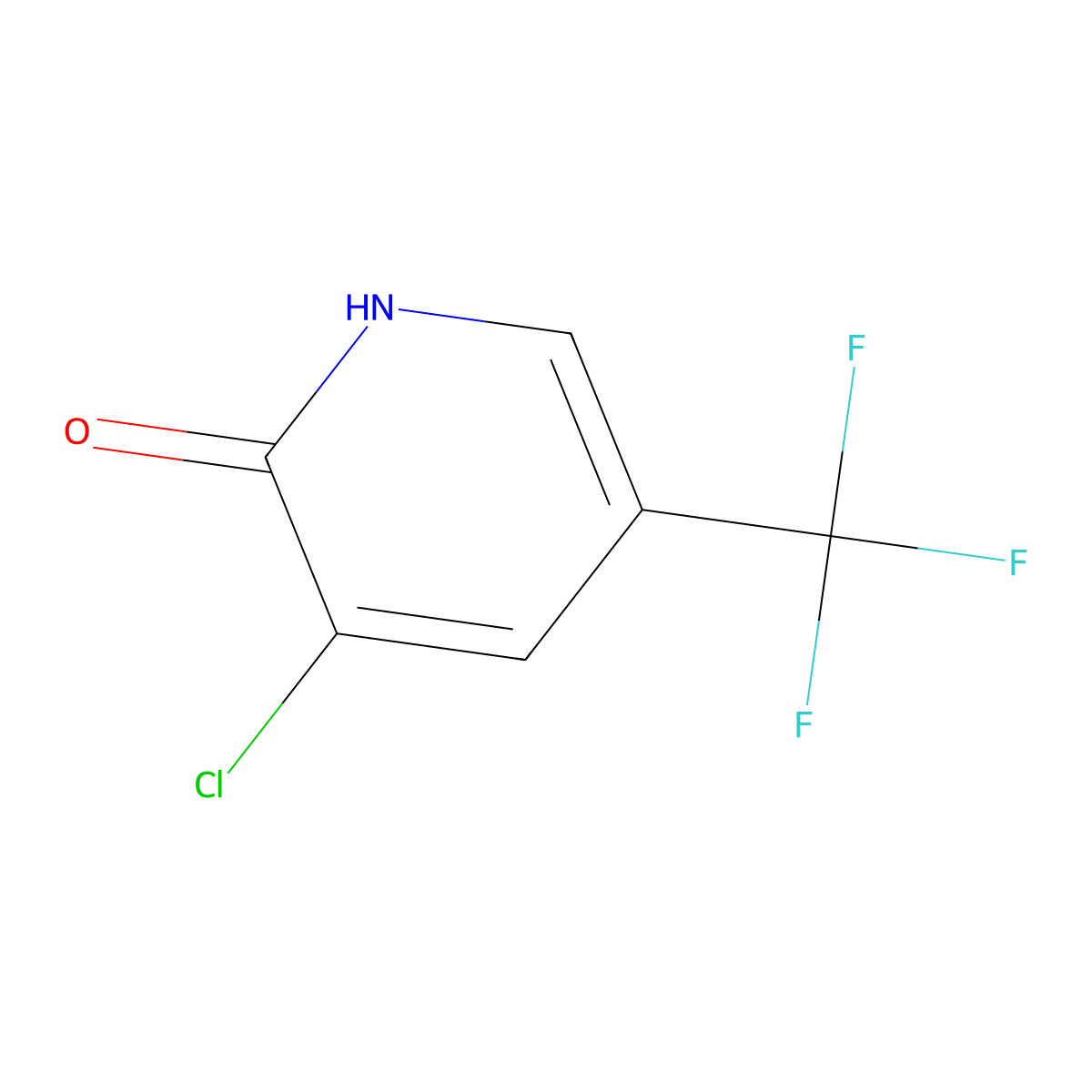 3-Chloro-5-(trifluoromethyl)-1,2-dihydropyridin-2-one molecular structure, CAS 76041-71-9
