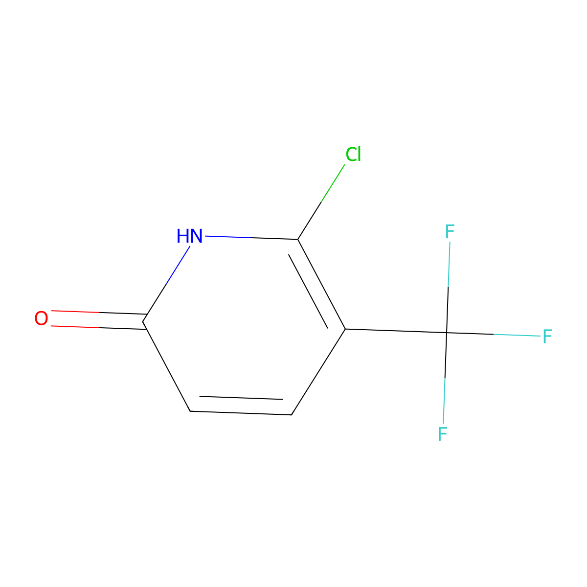 6-Chloro-5-(trifluoromethyl)pyridin-2(1H)-one molecular structure, CAS 76041-77-5