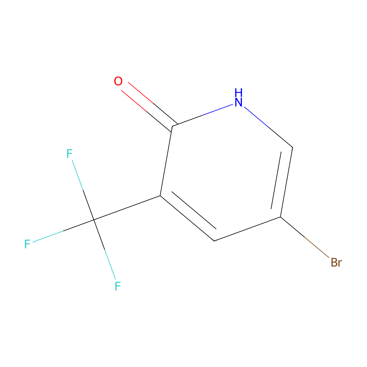 5-Bromo-2-hydroxy-3-(trifluoromethyl)pyridine molecular structure, CAS 76041-79-7