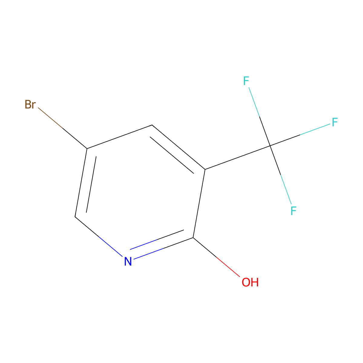 5-Bromo-2-hydroxy-3-(trifluoromethyl)pyridine molecular structure, CAS 76041-79-7