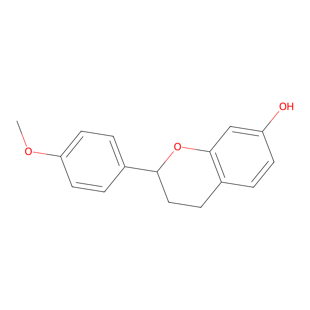 (2S)-3,4-Dihydro-2-(4-methoxyphenyl)-2H-1-benzopyran-7-ol molecular structure, CAS 76045-50-6