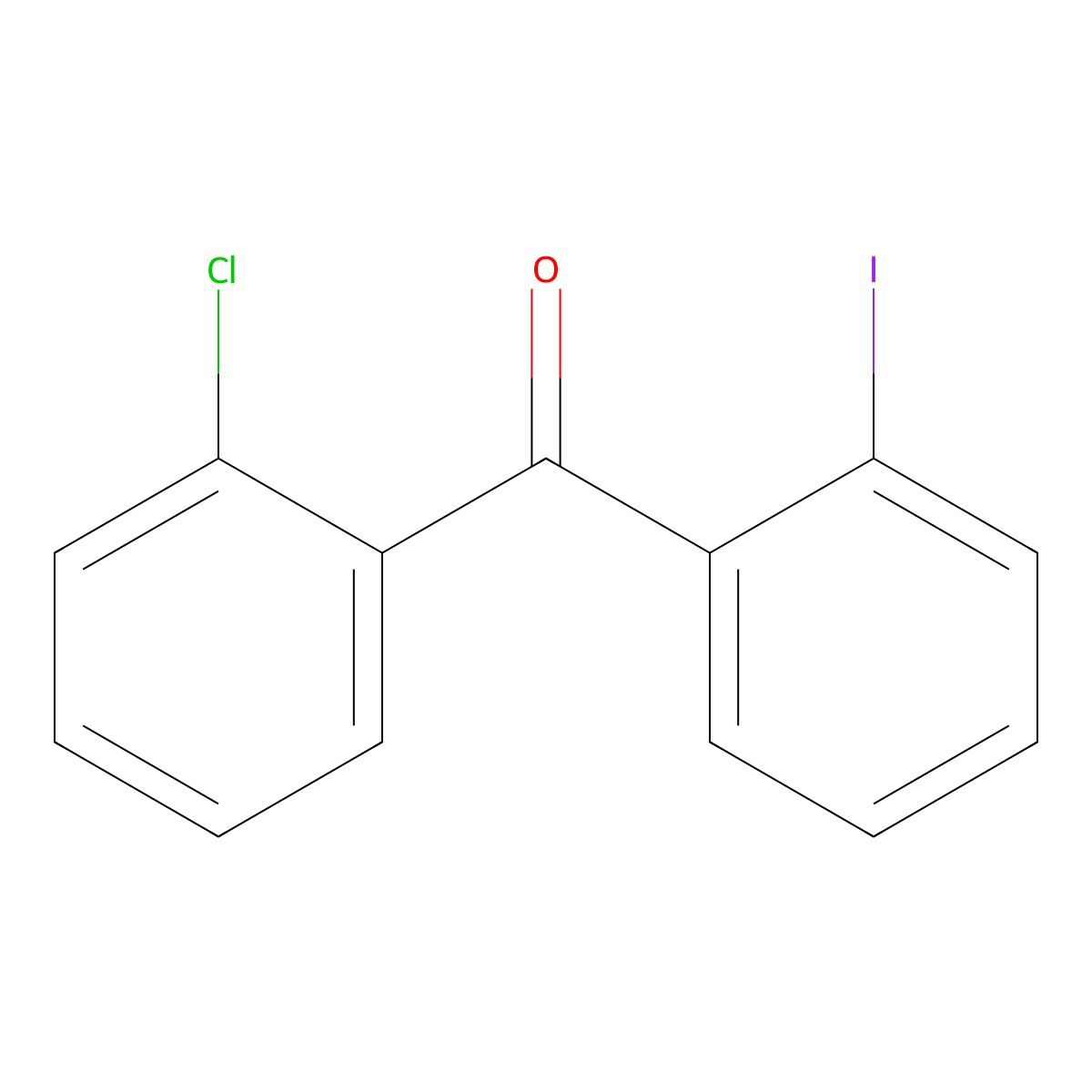 2-Chloro-2'-iodobenzophenone molecular structure, CAS 76049-51-9