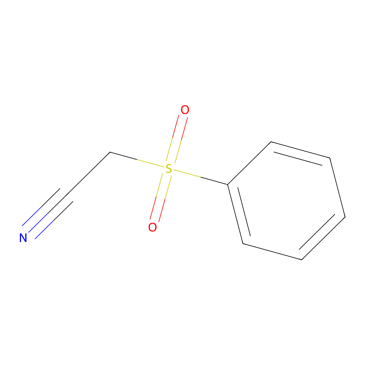 Phenylsulphonylacetonitrile molecular structure, CAS 7605-28-9