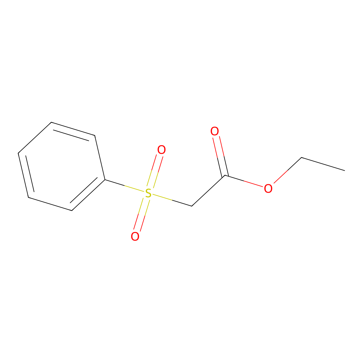 Ethyl (phenylsulphonyl)acetate molecular structure, CAS 7605-30-3
