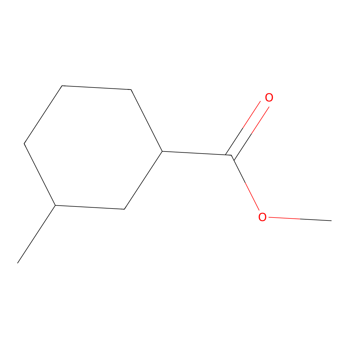 Cyclohexanecarboxylic acid, 3-methyl-, methyl ester, (1R,3S)-rel- molecular structure, CAS 7605-52-9