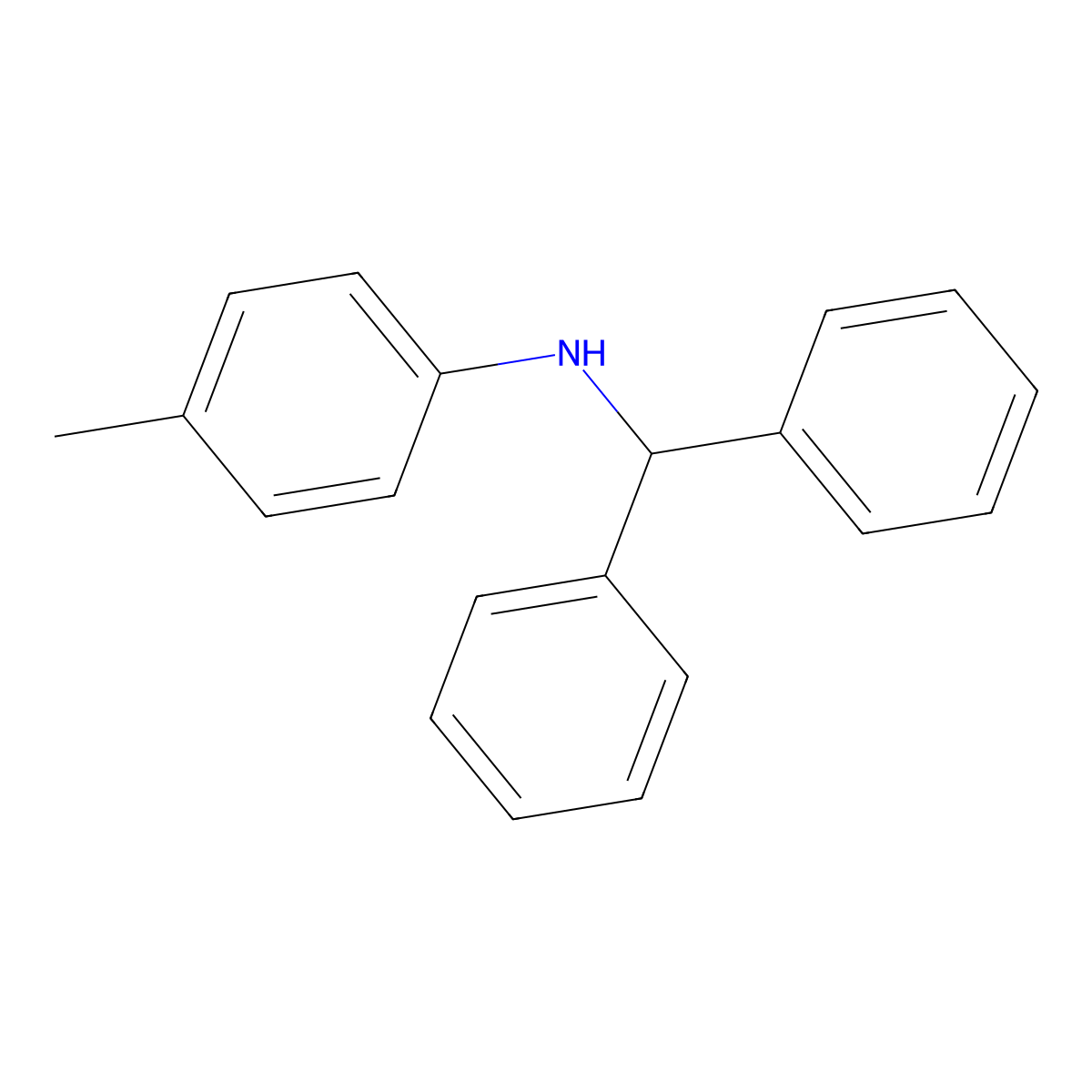 N-(diphenylmethyl)-4-methylaniline molecular structure, CAS 76056-06-9