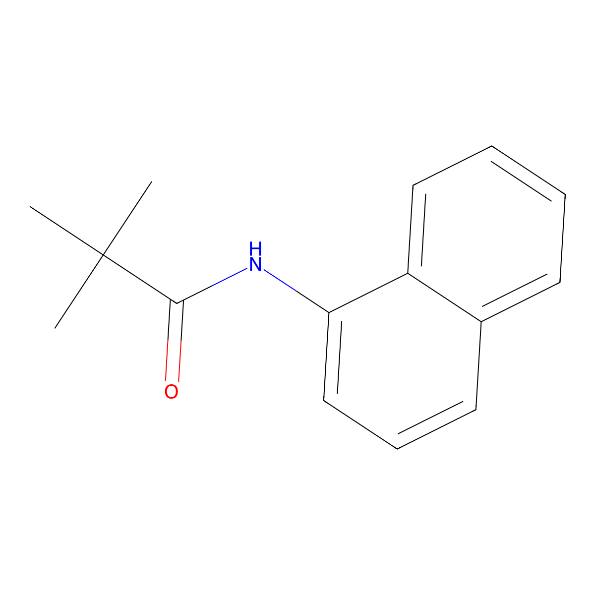 Propanamide, N-(1-naphthyl)-2,2-dimethyl- molecular structure, CAS 76056-13-8