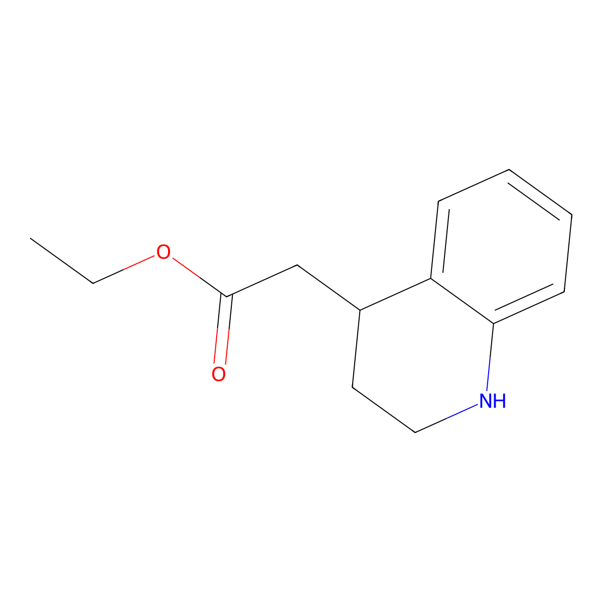 Ethyl 2-(1,2,3,4-tetrahydroquinolin-4-YL)acetate molecular structure, CAS 76059-56-8
