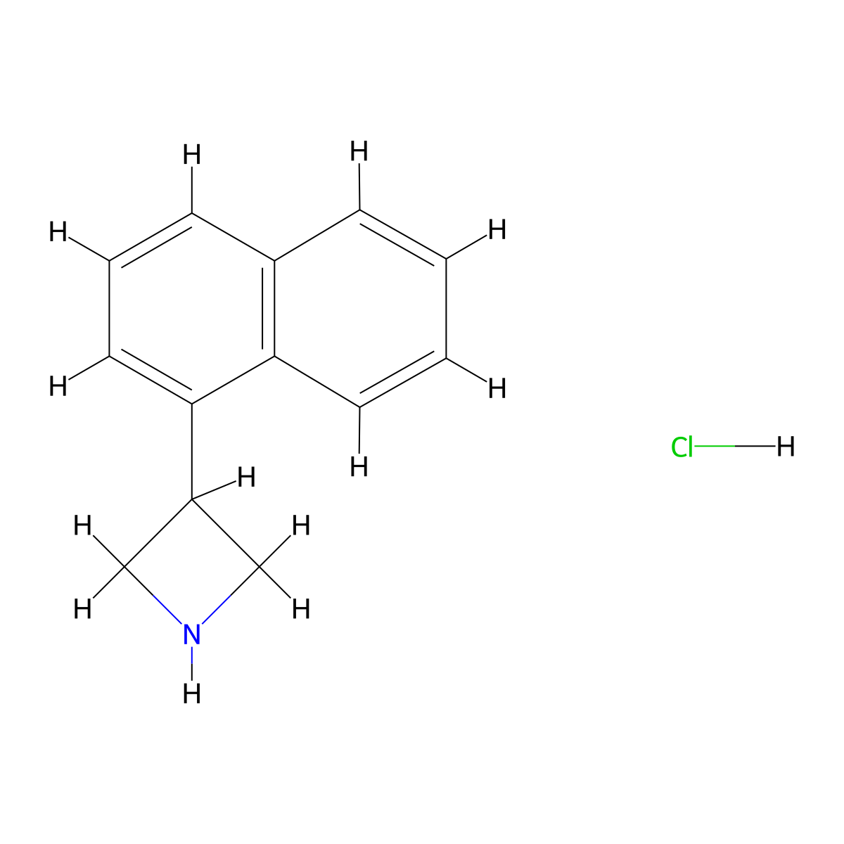 3-(Naphthalen-1-yl)azetidine hydrochloride molecular structure, CAS 7606-37-3