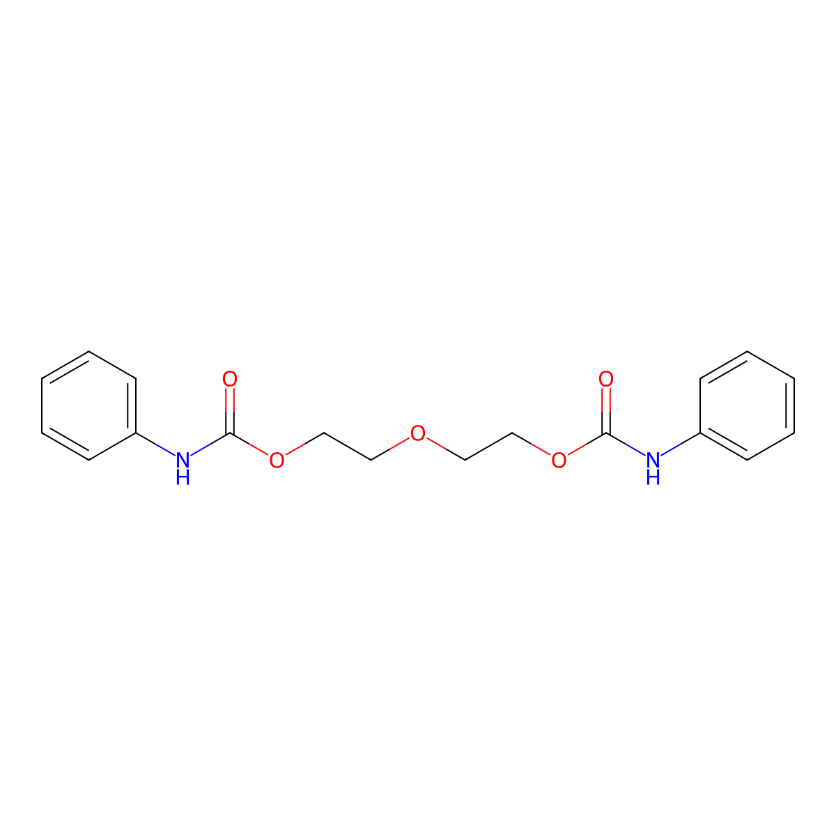 Ethanol, 2,2'-oxybis-, bis(phenylcarbamate) molecular structure, CAS 7606-88-4