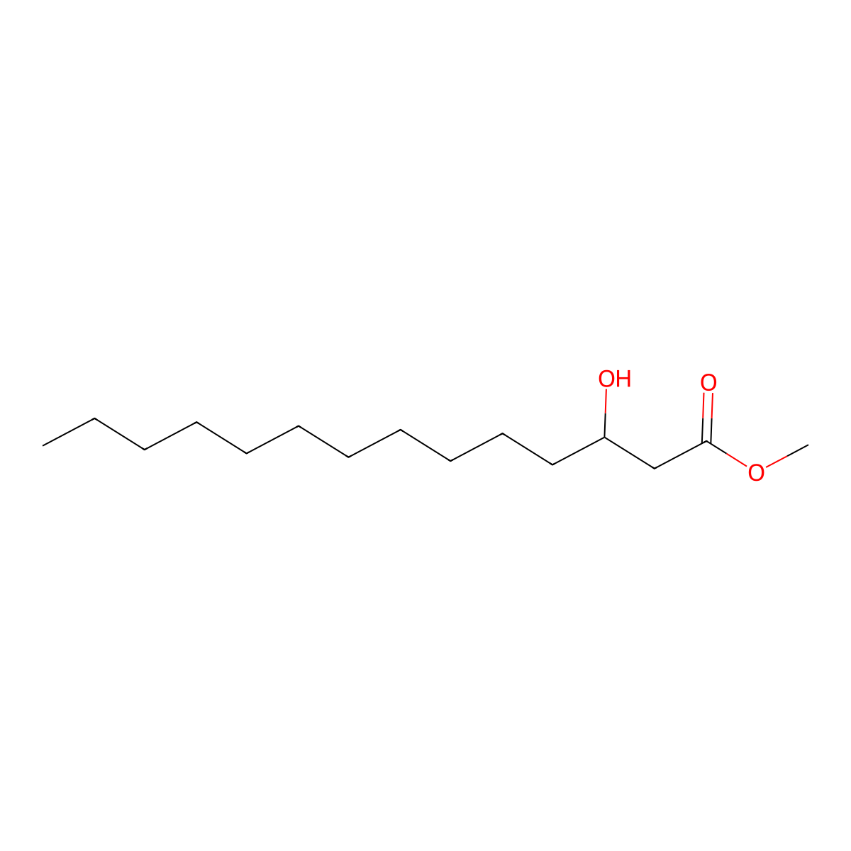 3R-hydroxymyristic acid methyl ester molecular structure, CAS 76062-97-0