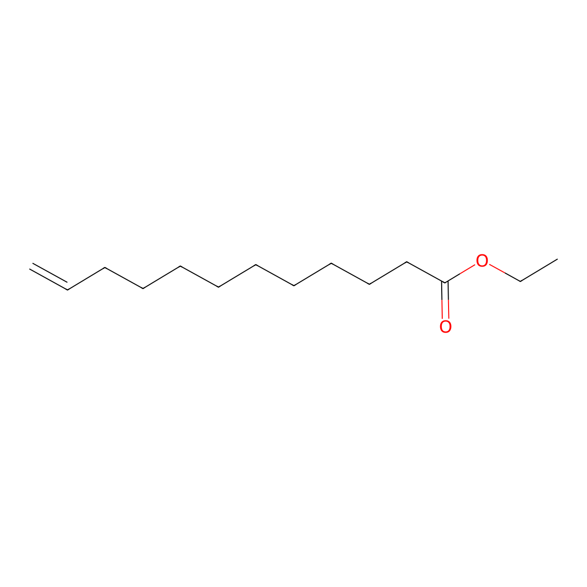 11-Dodecenoic acid, ethyl ester molecular structure, CAS 76063-06-4