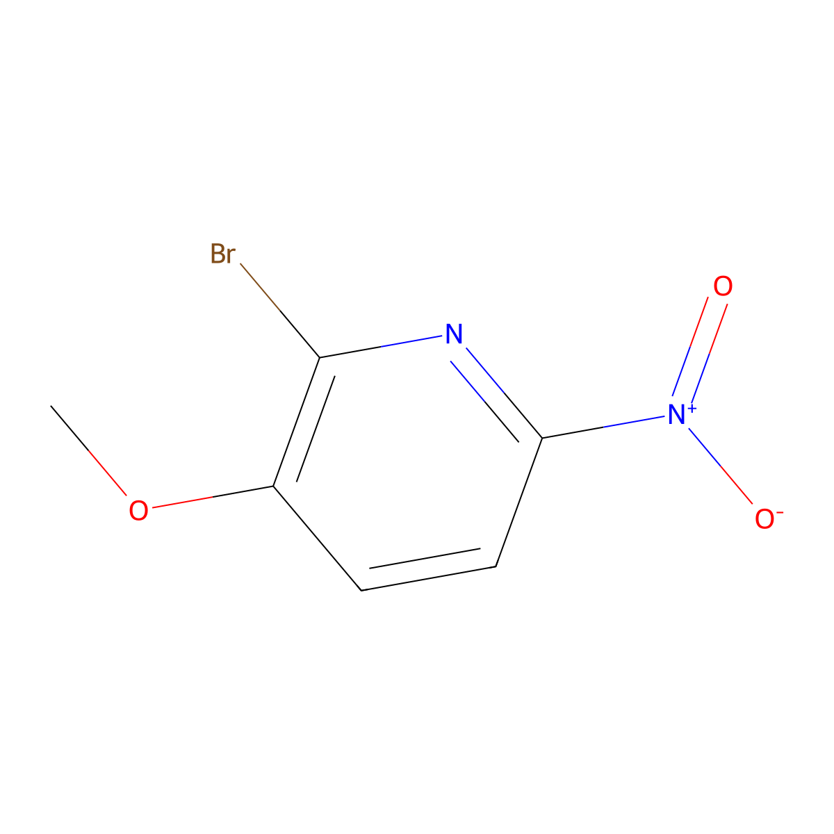 2-Bromo-3-methoxy-6-nitropyridine molecular structure, CAS 76066-07-4