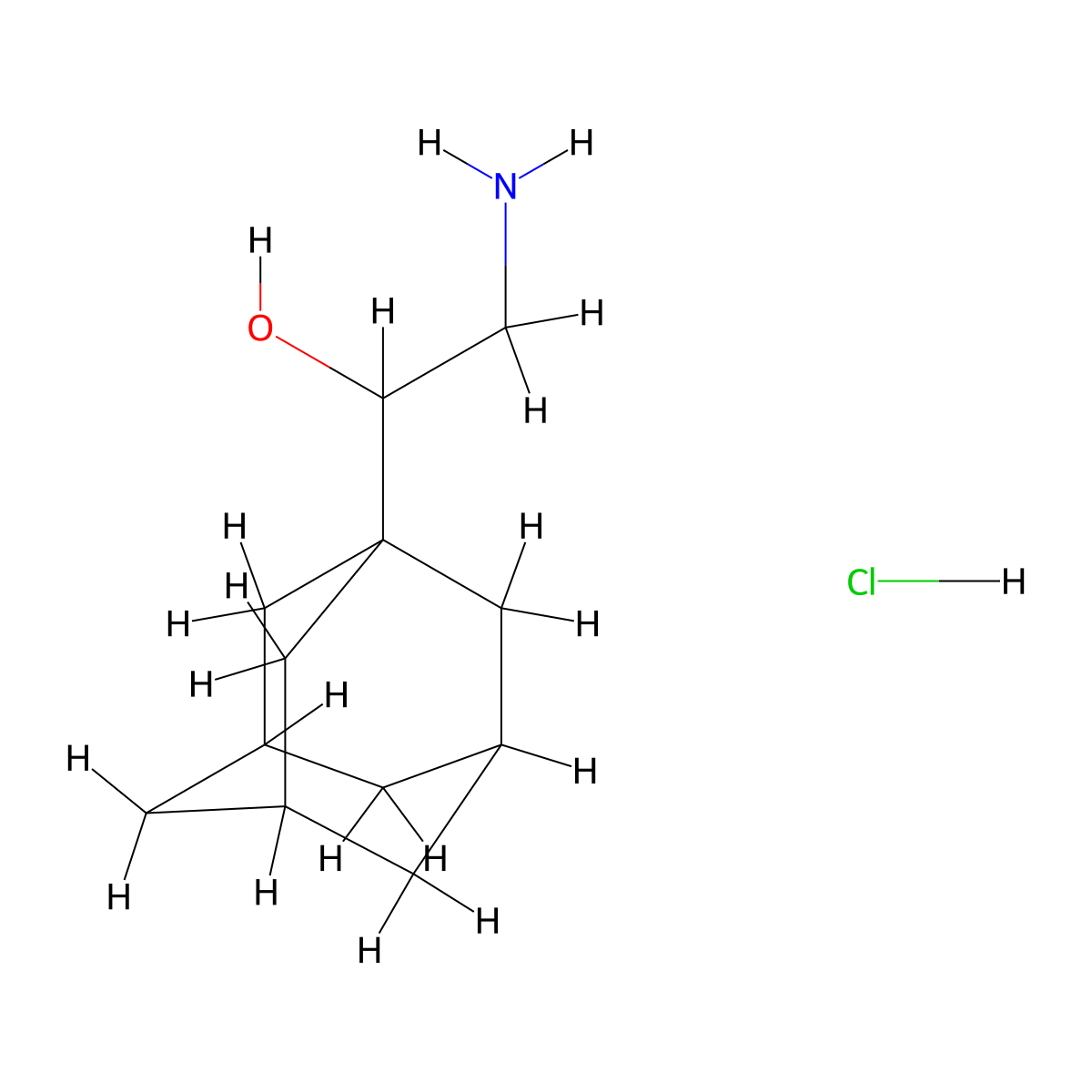 1-(1-Adamantyl)-2-aminoethanol hydrochloride molecular structure, CAS 76066-33-6