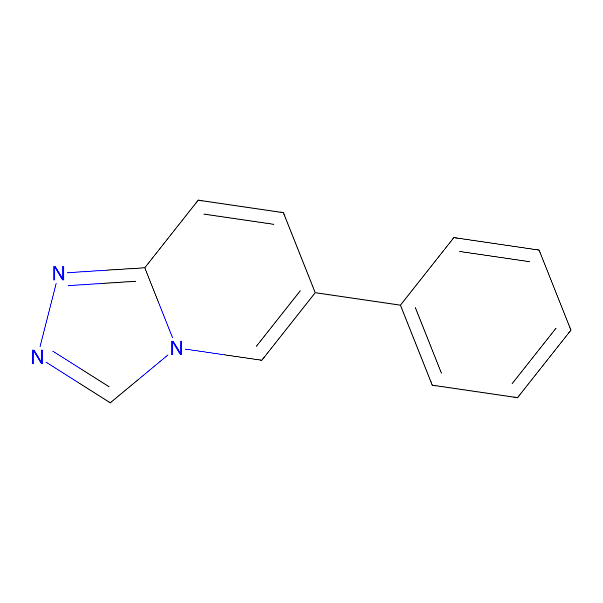 1,2,4-Triazolo[4,3-a]pyridine, 6-phenyl- molecular structure, CAS 76066-44-9