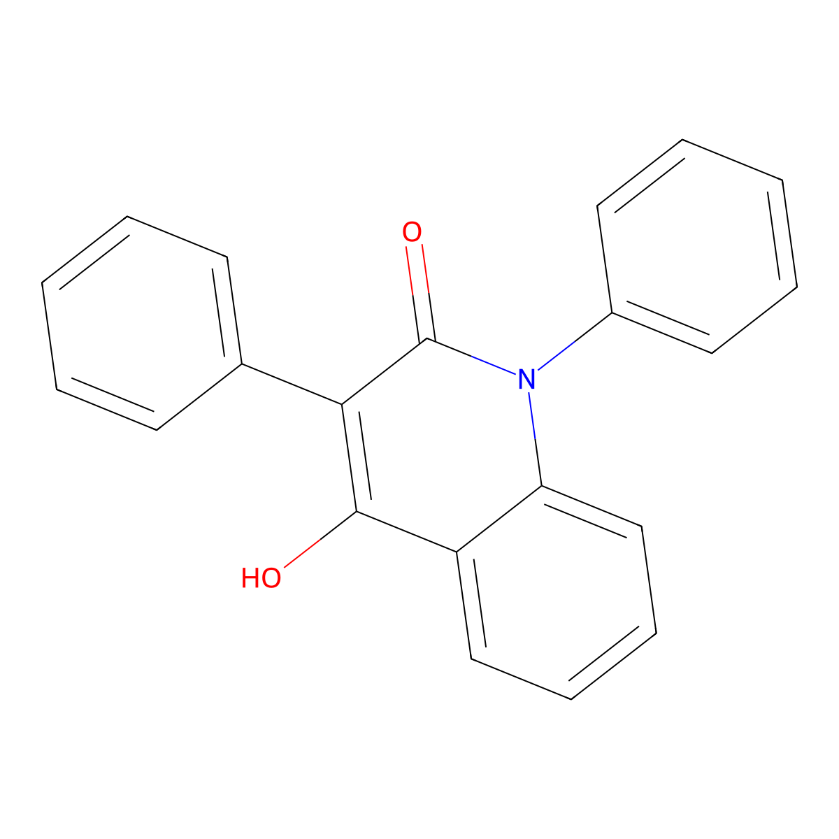4-Hydroxy-1,3-diphenylquinolin-2(1H)-one molecular structure, CAS 76066-78-9