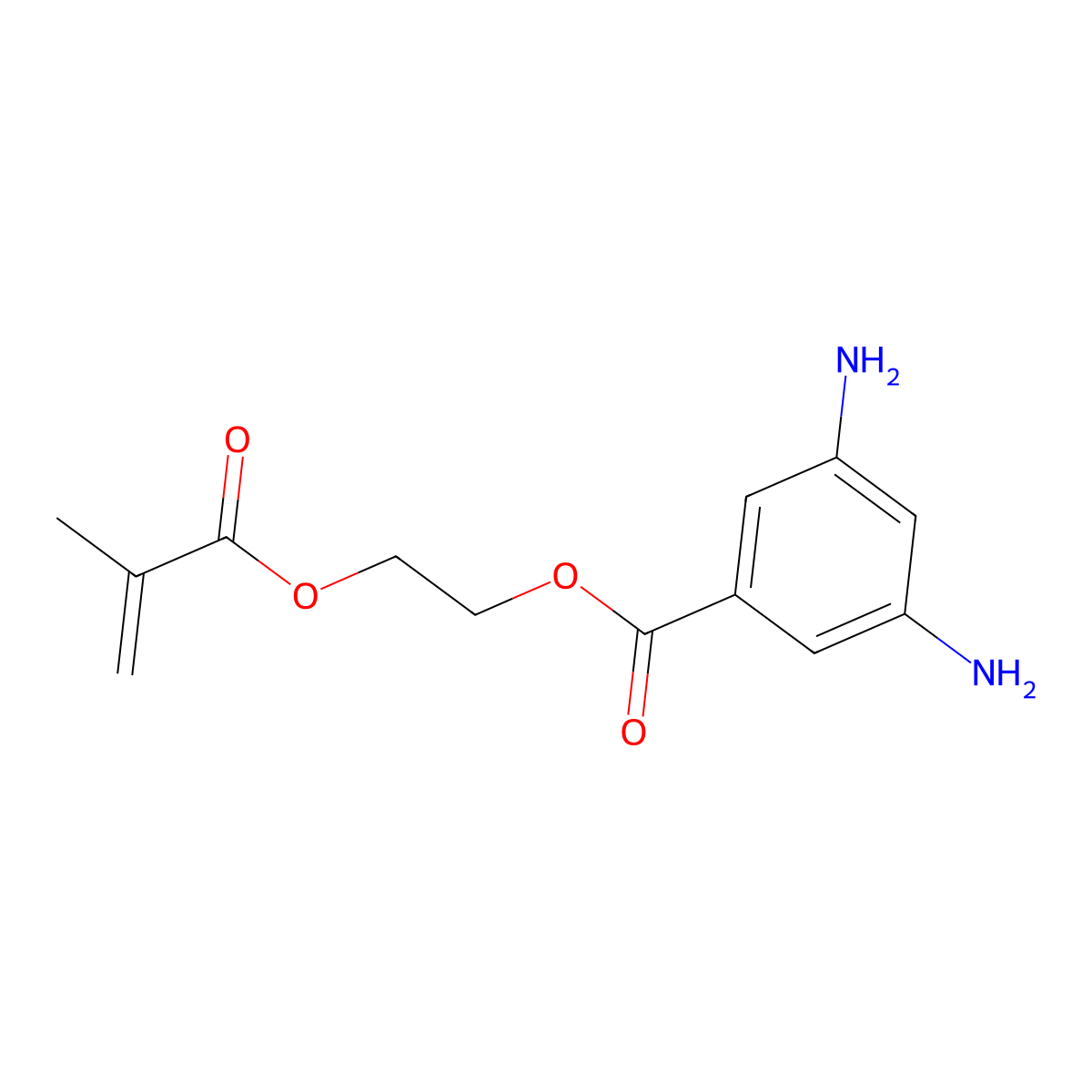 2-(Methacryloyloxy)ethyl 3,5-diaminobenzoate molecular structure, CAS 76067-81-7