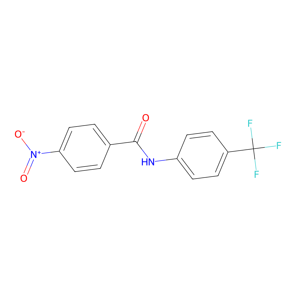 4-nitro-N-[4-(trifluoromethyl)phenyl]benzamide molecular structure, CAS 7607-41-2